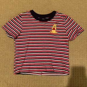 Striped "Winnie the Pooh" Crop Top